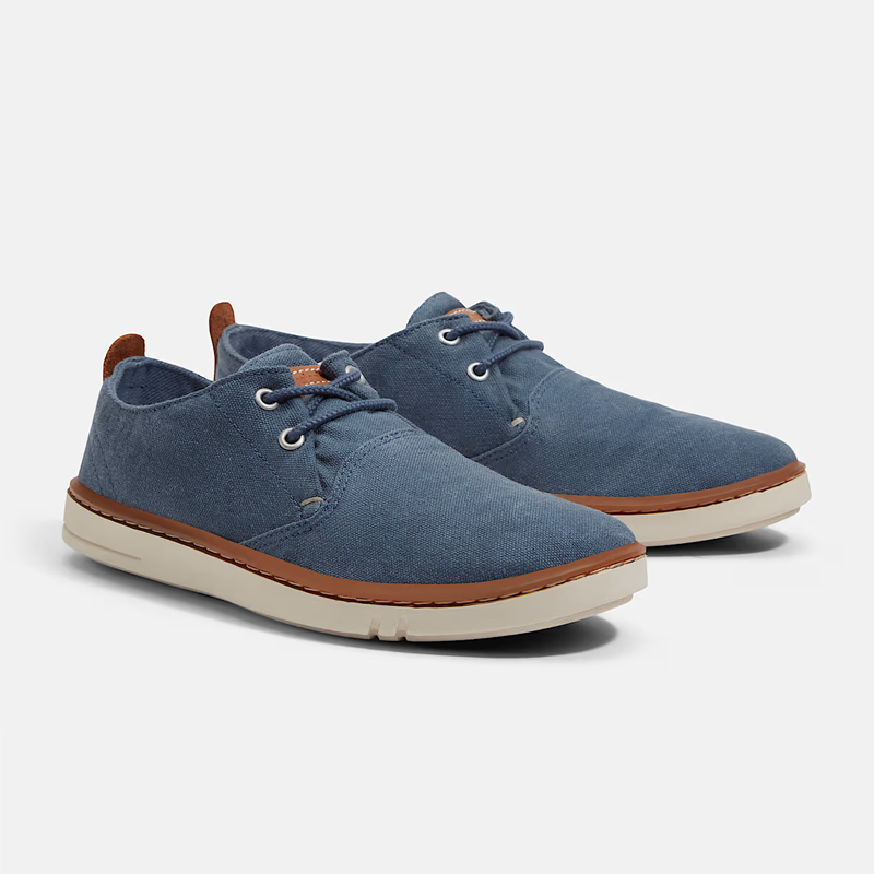 TIMBERLAND - HOOKSET LOW LACE UP SNEAKER DARK BLUE CANVAS