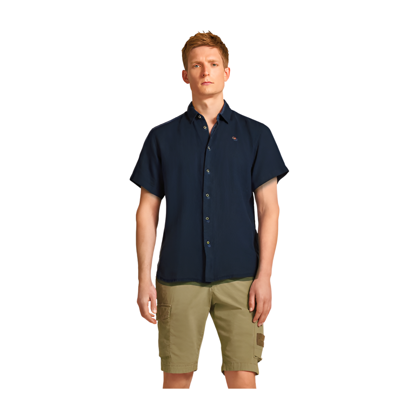 NAPAPIJRI - G-LINEN SS BLU MARINE