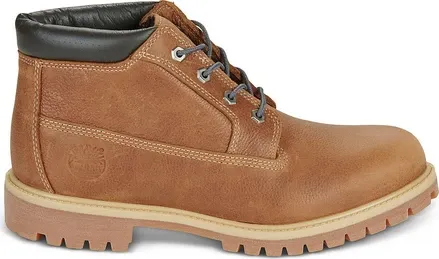 TIMBERLAND -  Timberland Heritage MID LACE UP WATERPROOF CHUKKA BOOT RUST FULL GRAIN W DK GRAY 
