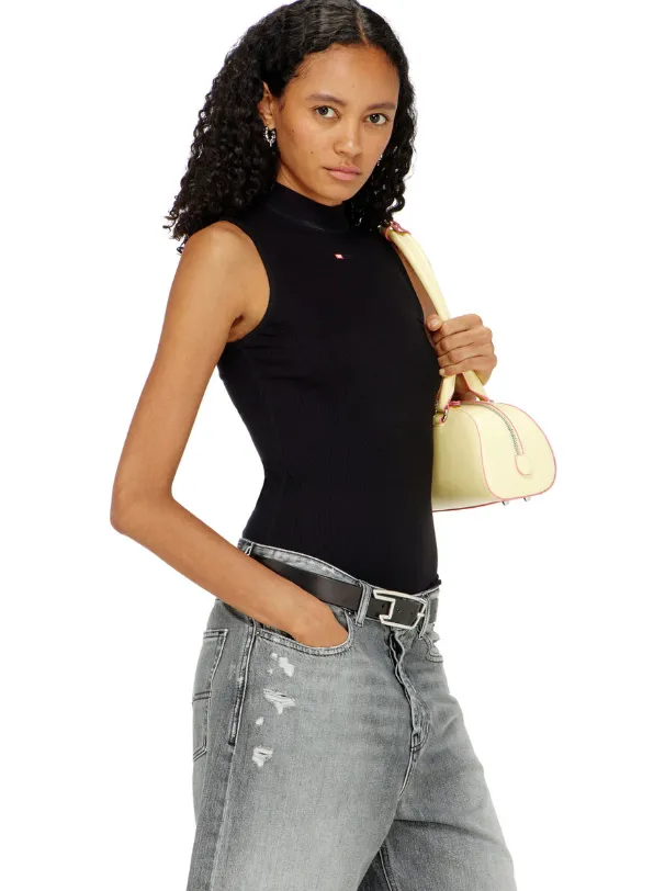 DIESEL T-MOKKY-SL-MICRODIV TOP BLACK