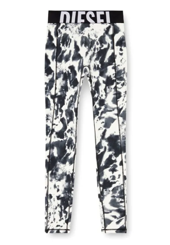 DIESEL ADELINE-D-POP PANTALONI White/Black