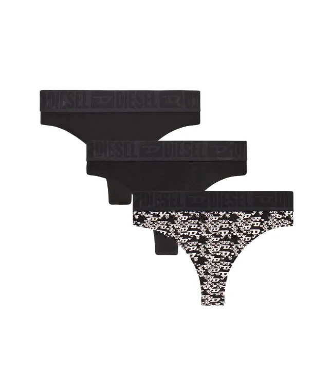 DIESEL UFST-STARS-THREEPACK PERIZOMA BLACK