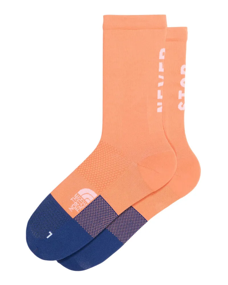 THE NORTH FACE - NEVER STOP TRAIL RUN CREW SOCK ORANGE