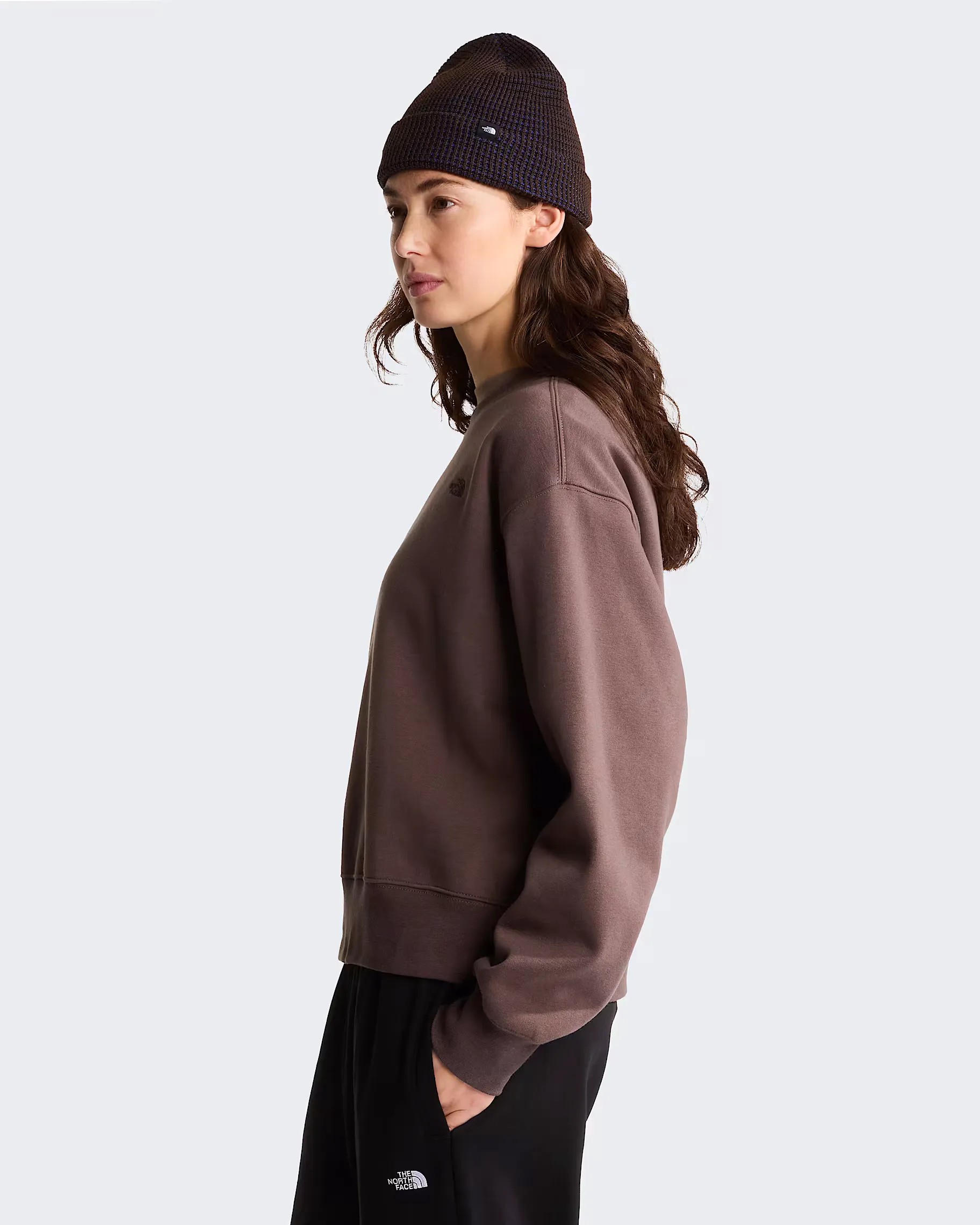THE NORTH FACE - W TNF ESSENTIAL SIMPLE DOME BOXY OS CREW BROWN