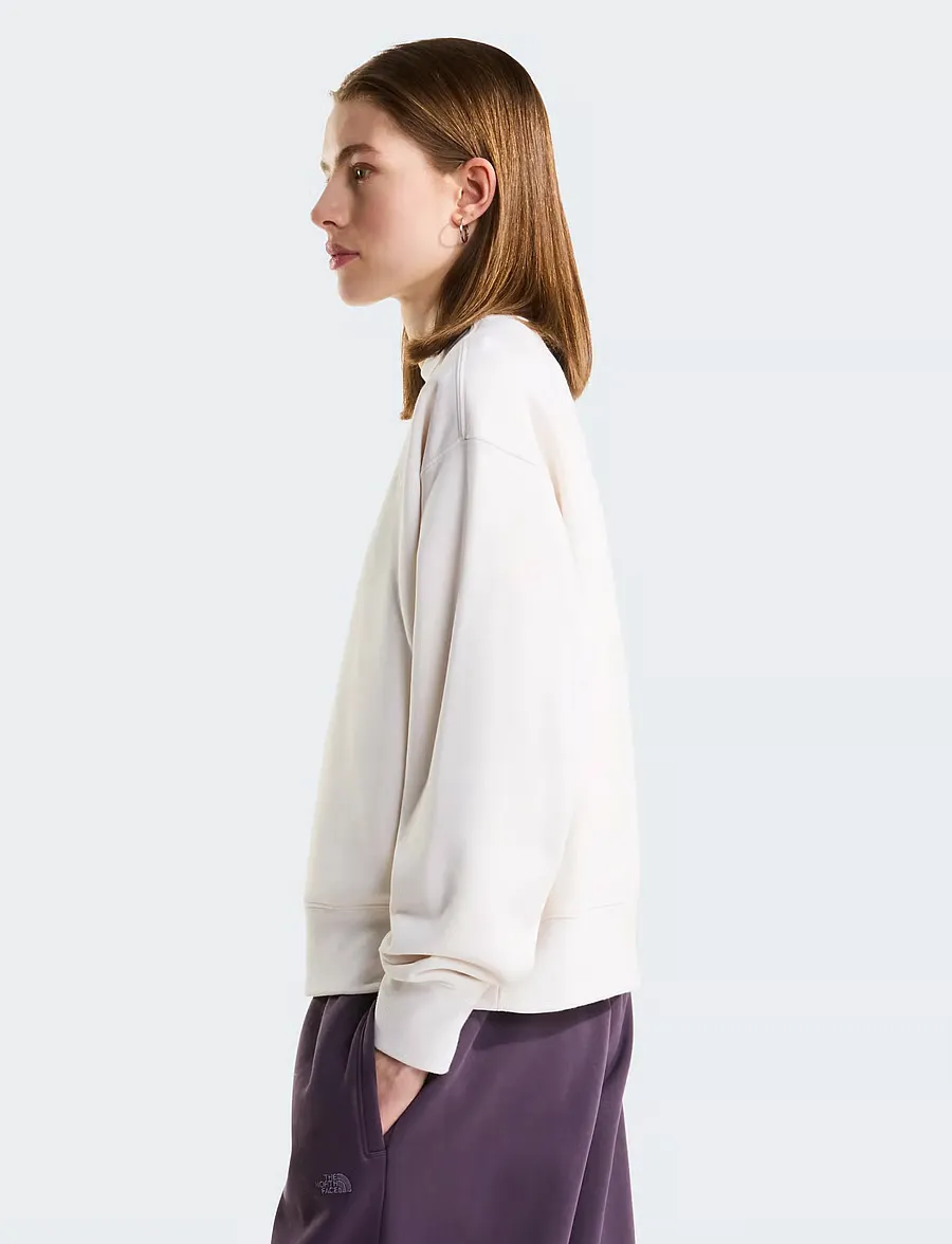 THE NORTH FACE - W TNF ESSENTIAL SIMPLE DOME BOXY OS CREW WHITE DUNE/WHITE DUNE