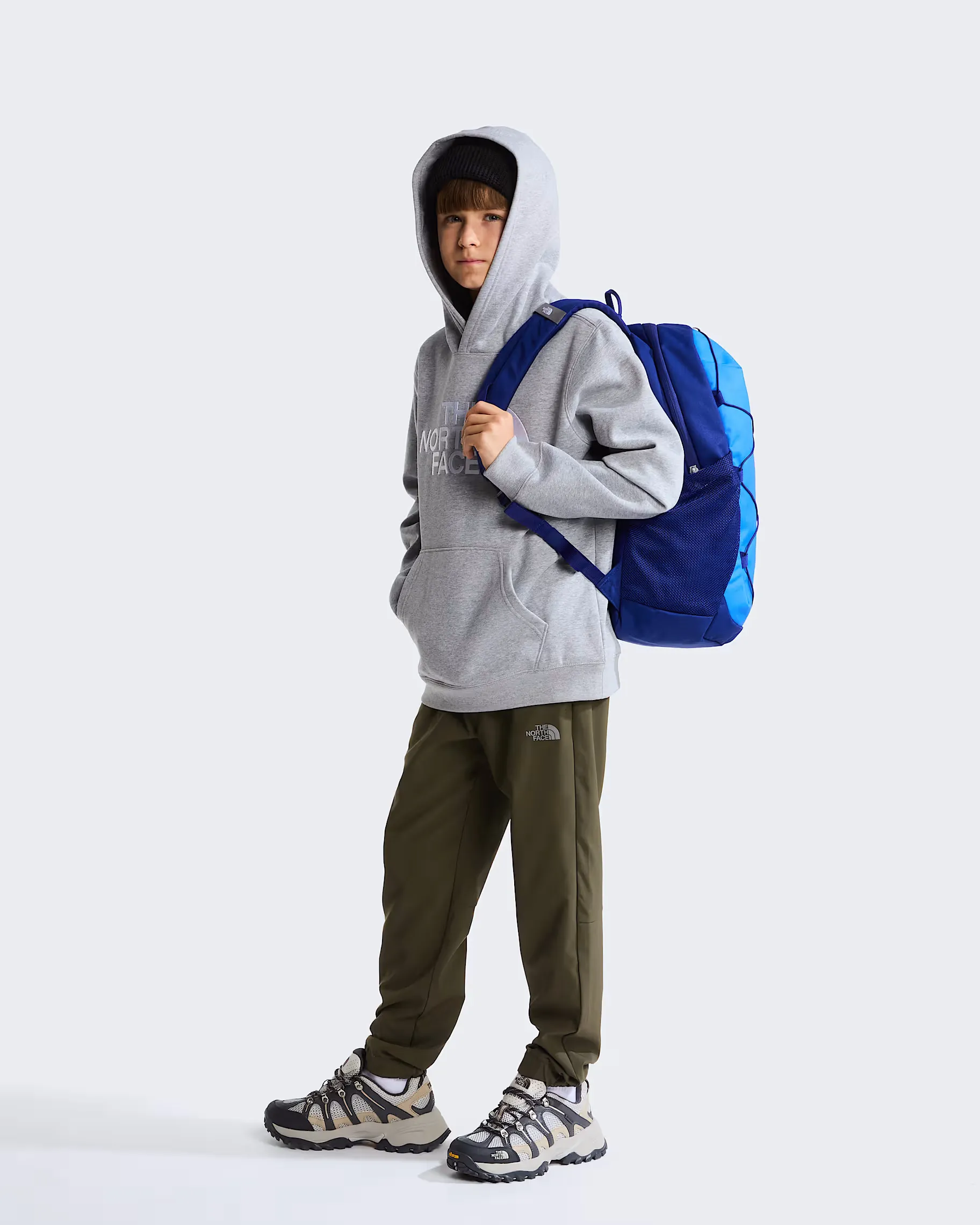 THE NORTH FACE - TEEN TNF ESSENTIAL DREW PEAK HOODIE GREY