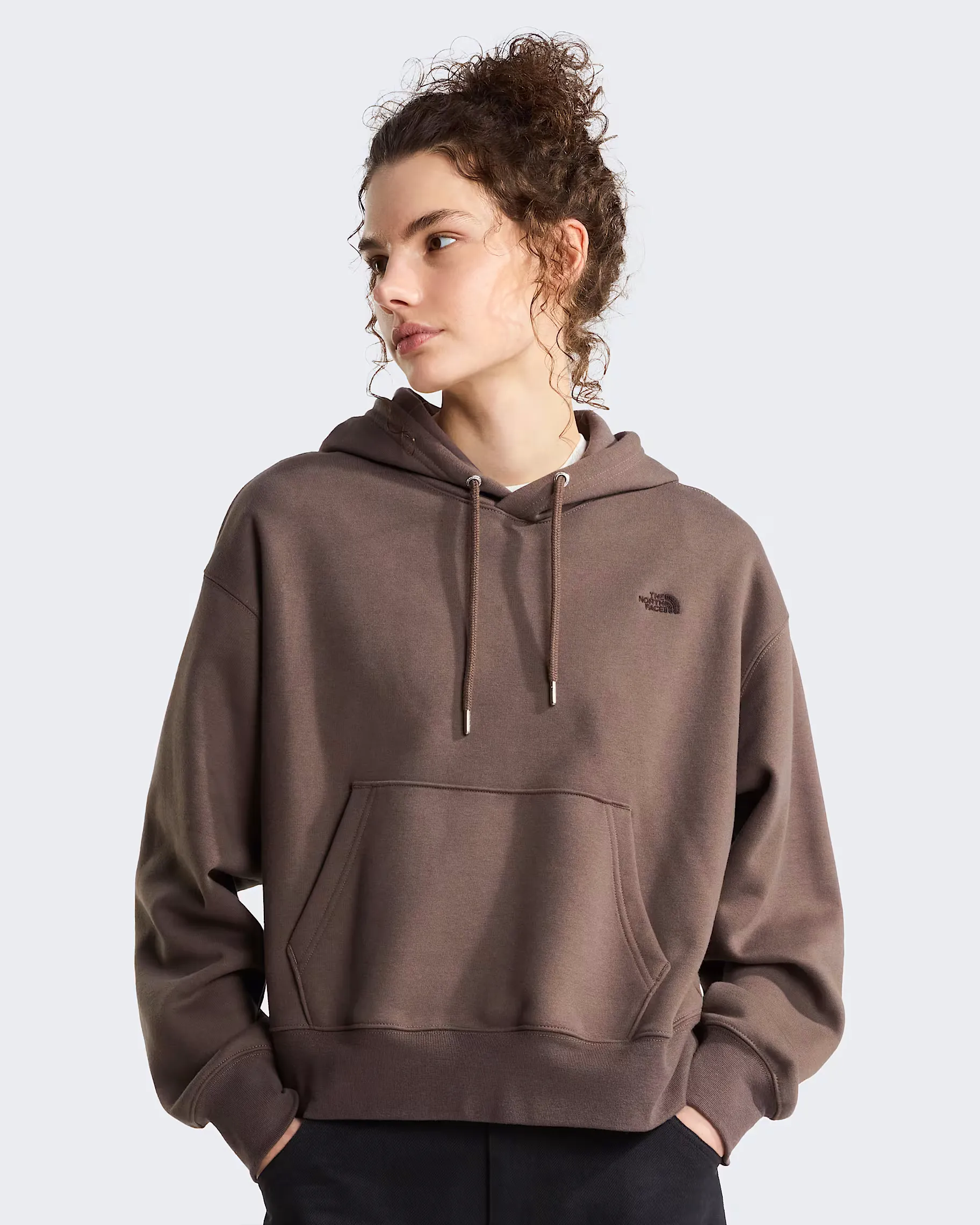 THE NORTH FACE - W TNF ESSENTIAL SIMPLE DOME BOXY OS HOOD BROWN