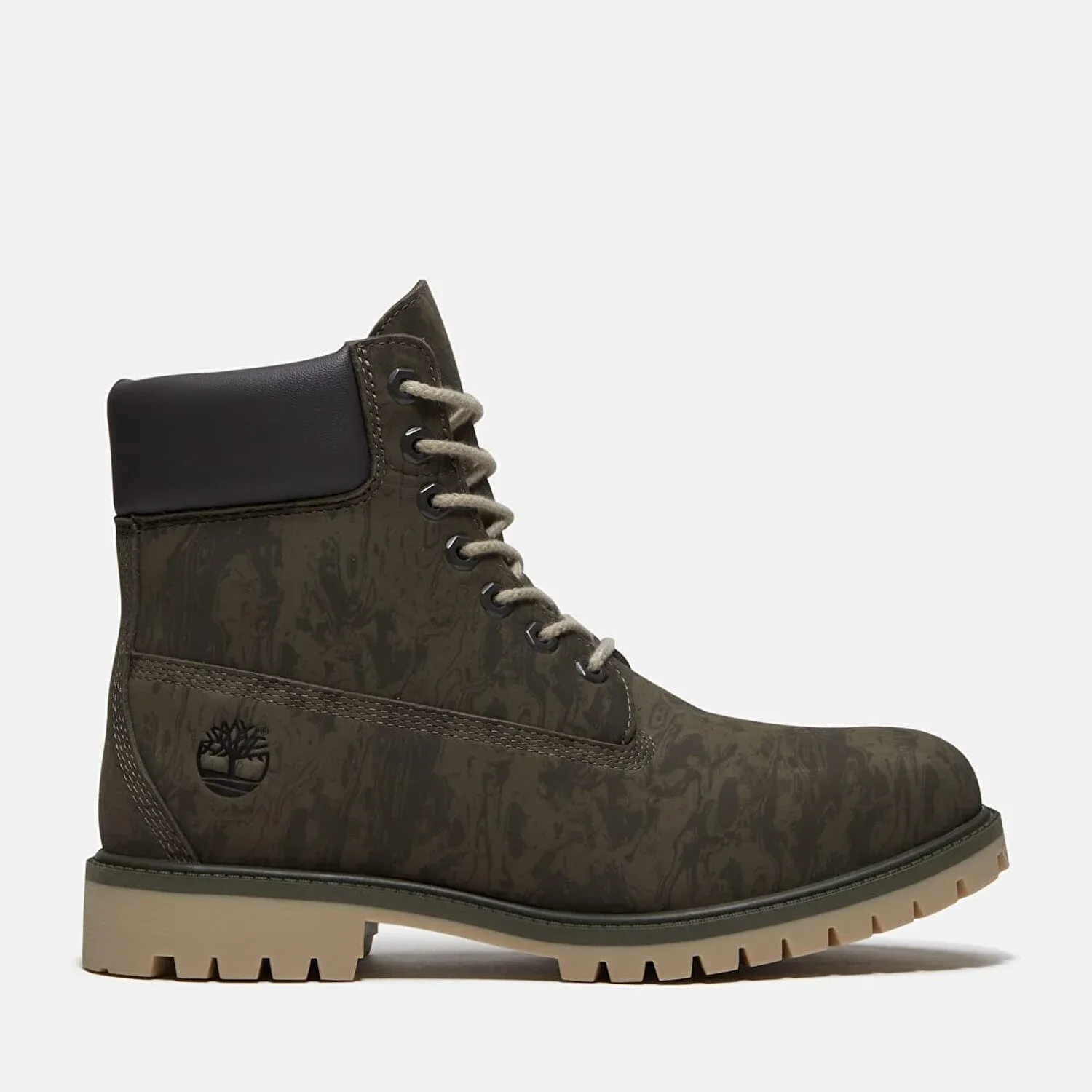 TIMBERLAND - Timberland Heritage 6 INCH LACE UP WATERPROOF BOOT DK GREEN NUBUCK W CAMO 