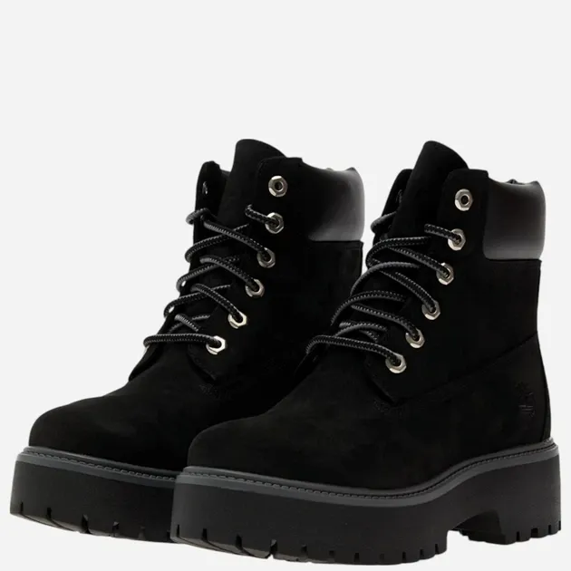 TIMBERLAND -  STONE STREET 6 INCH LACE UP WATERPROOF BOOT JET BLACK 