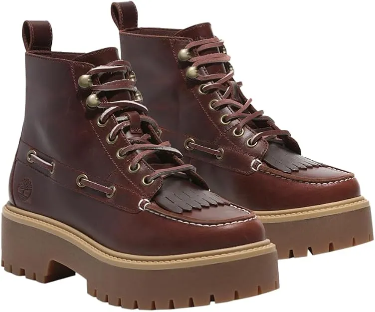 TIMBERLAND - STONE STREET MID LACE UP BOOT BURGUNDY FULL GRAIN