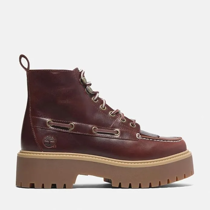 TIMBERLAND - STONE STREET MID LACE UP BOOT BURGUNDY FULL GRAIN