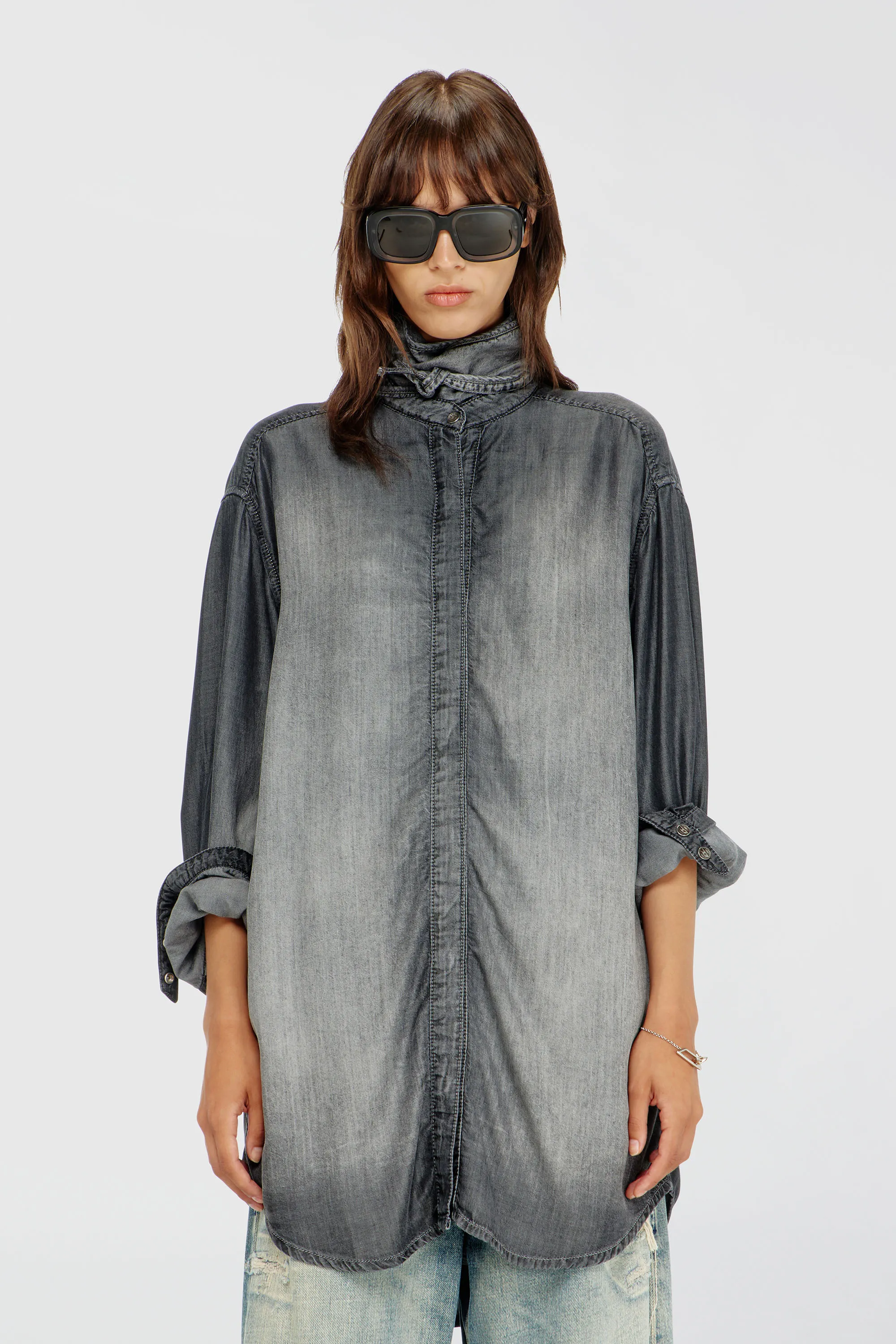 DIESEL DE-ARVEN-S CAMICIA Grey