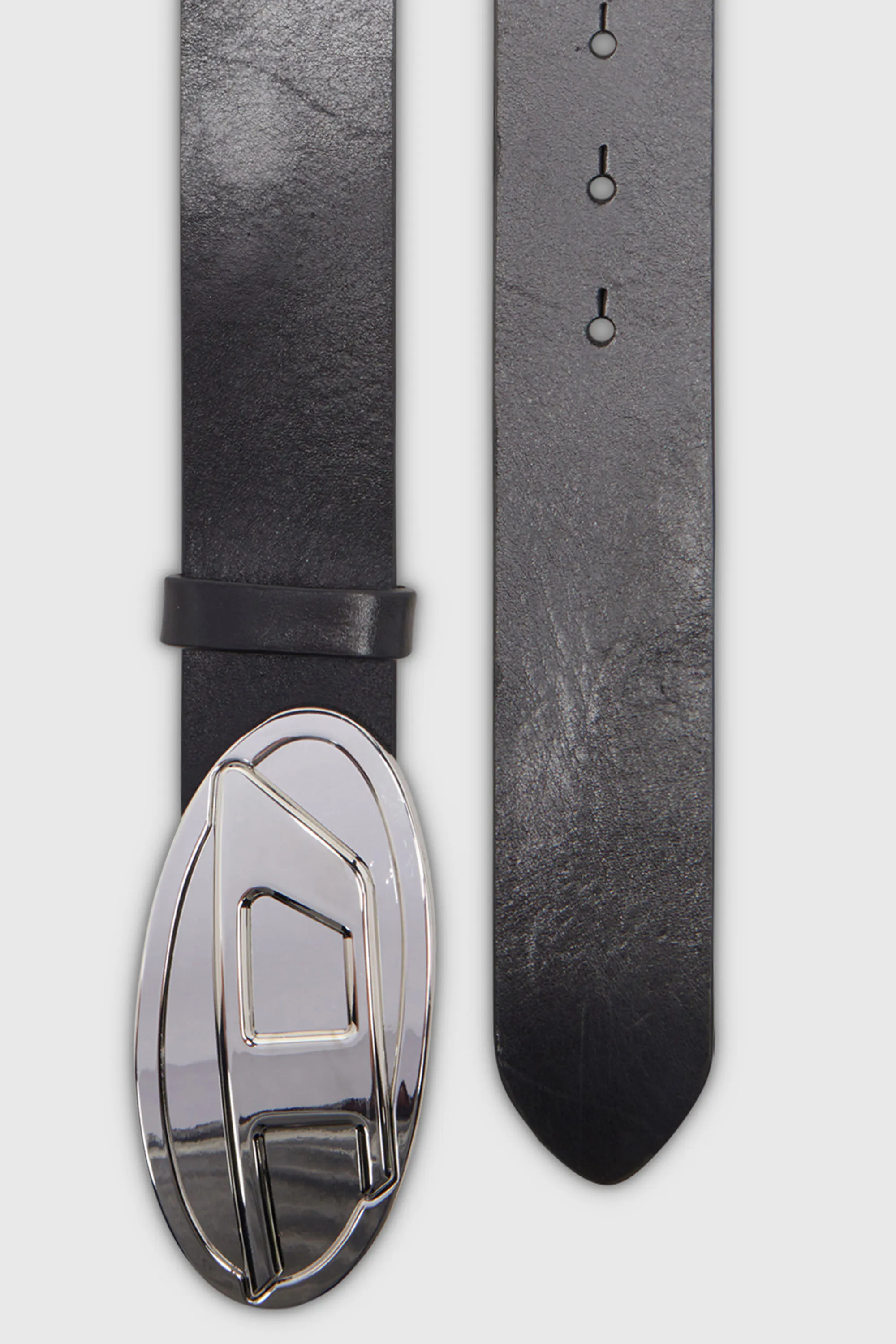 DIESEL B-1DR 2.0 BELT BLACK/SILVER