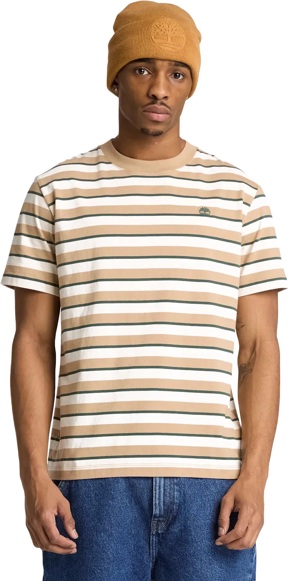 TIMBERLAND - Stripe SS Tee TANNIN YD