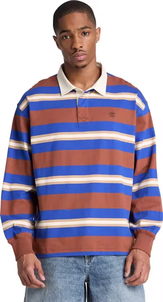 TIMBERLAND - LS Striped Rugby Polo BROWNOUT YD