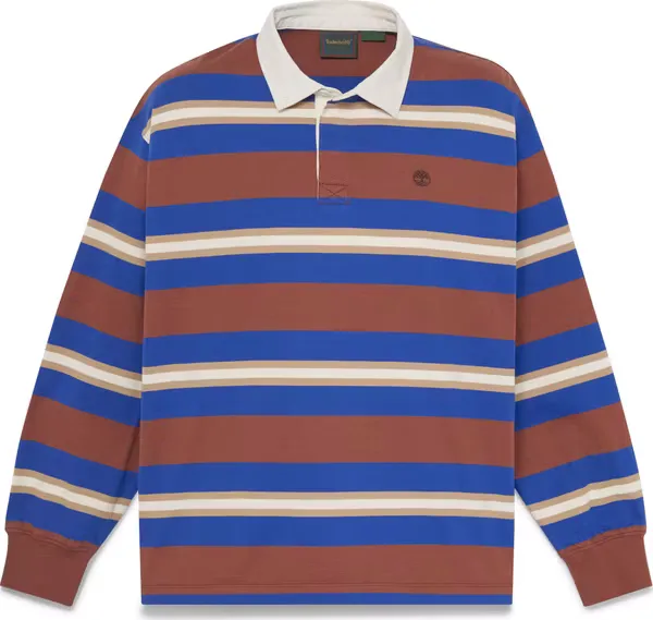 TIMBERLAND - LS Striped Rugby Polo BROWNOUT YD