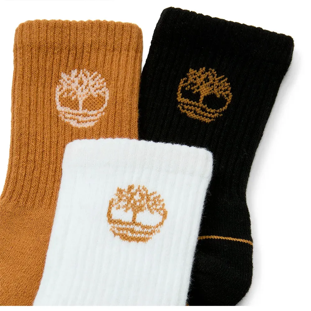 TIMBERLAND - BOWDEN 3 Pack Bowden Crew with Tree Logo WHEAT