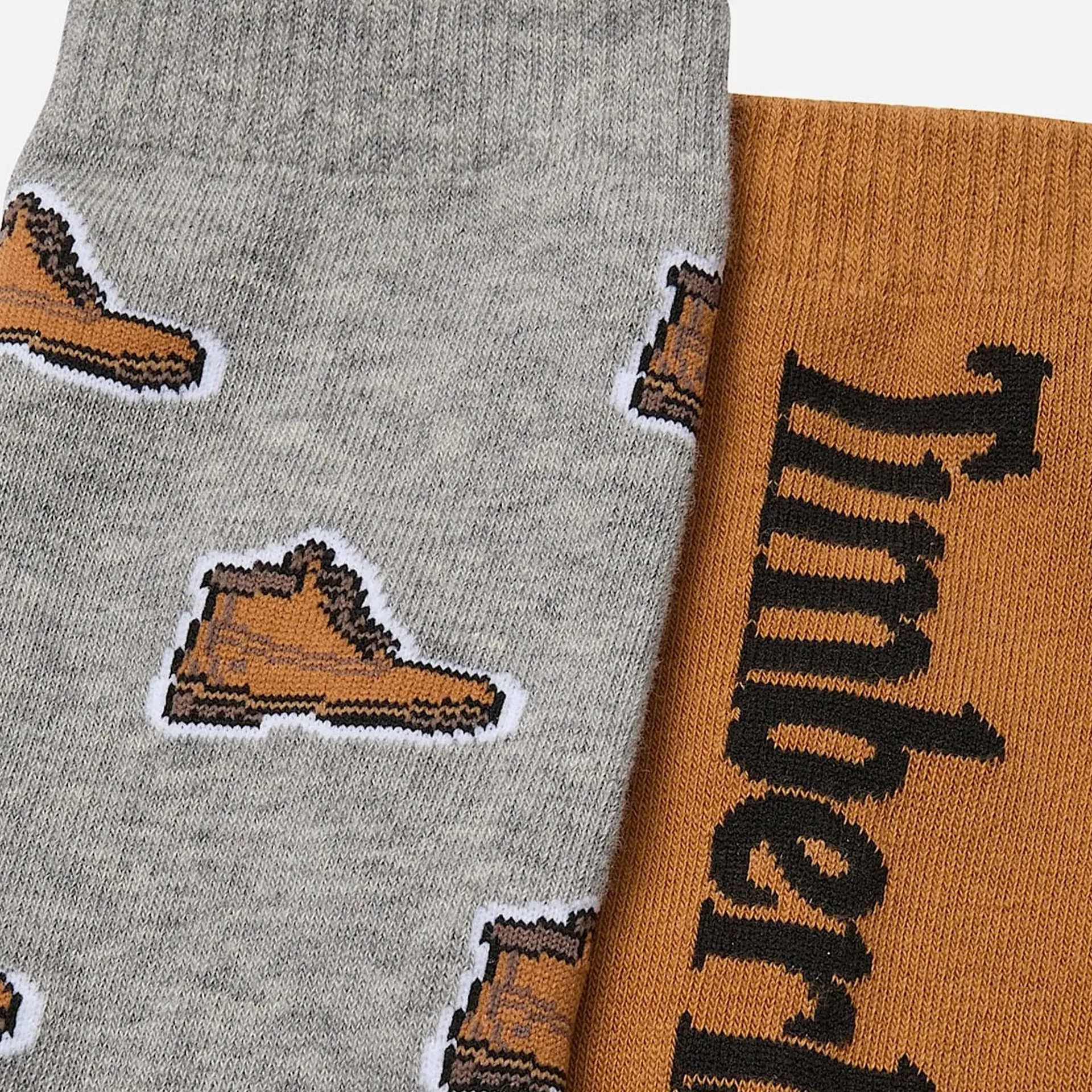 TIMBERLAND - HAMPSHIRE 2 Pack All Over Print Boot Crew MEDIUM GREY HEATHER