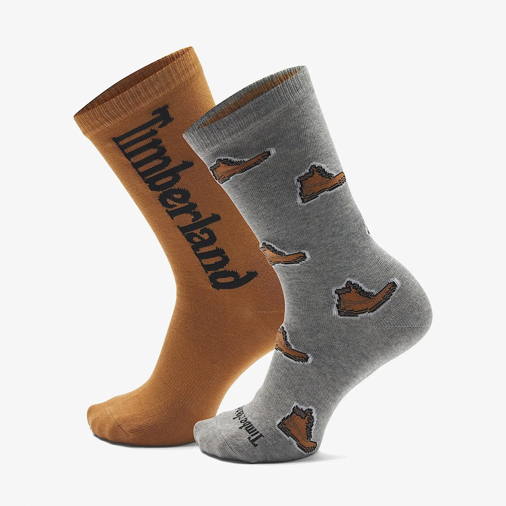 TIMBERLAND - HAMPSHIRE 2 Pack All Over Print Boot Crew MEDIUM GREY HEATHER