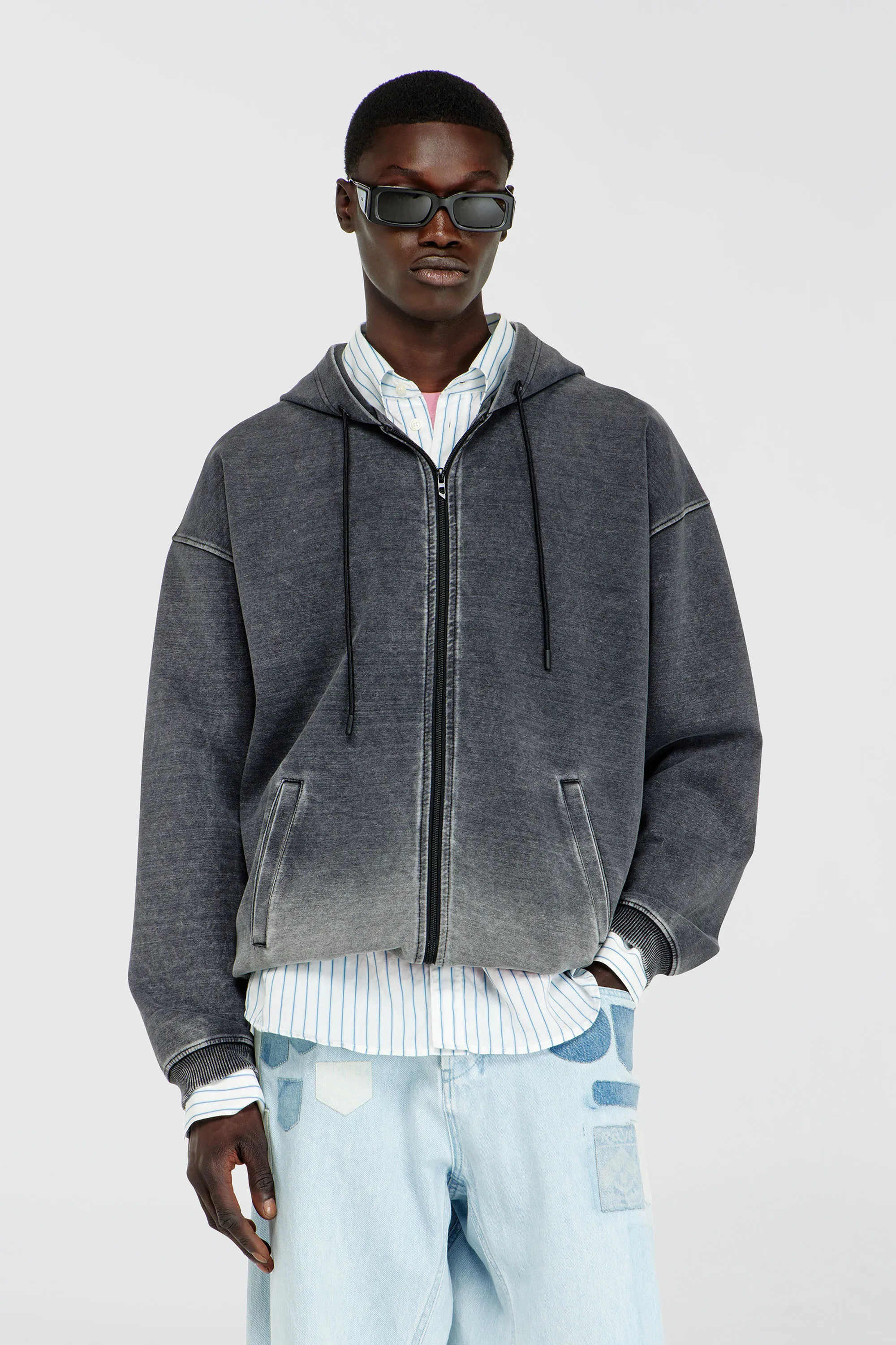 DIESEL - S-HERMY-ZIP GIACCA GREY