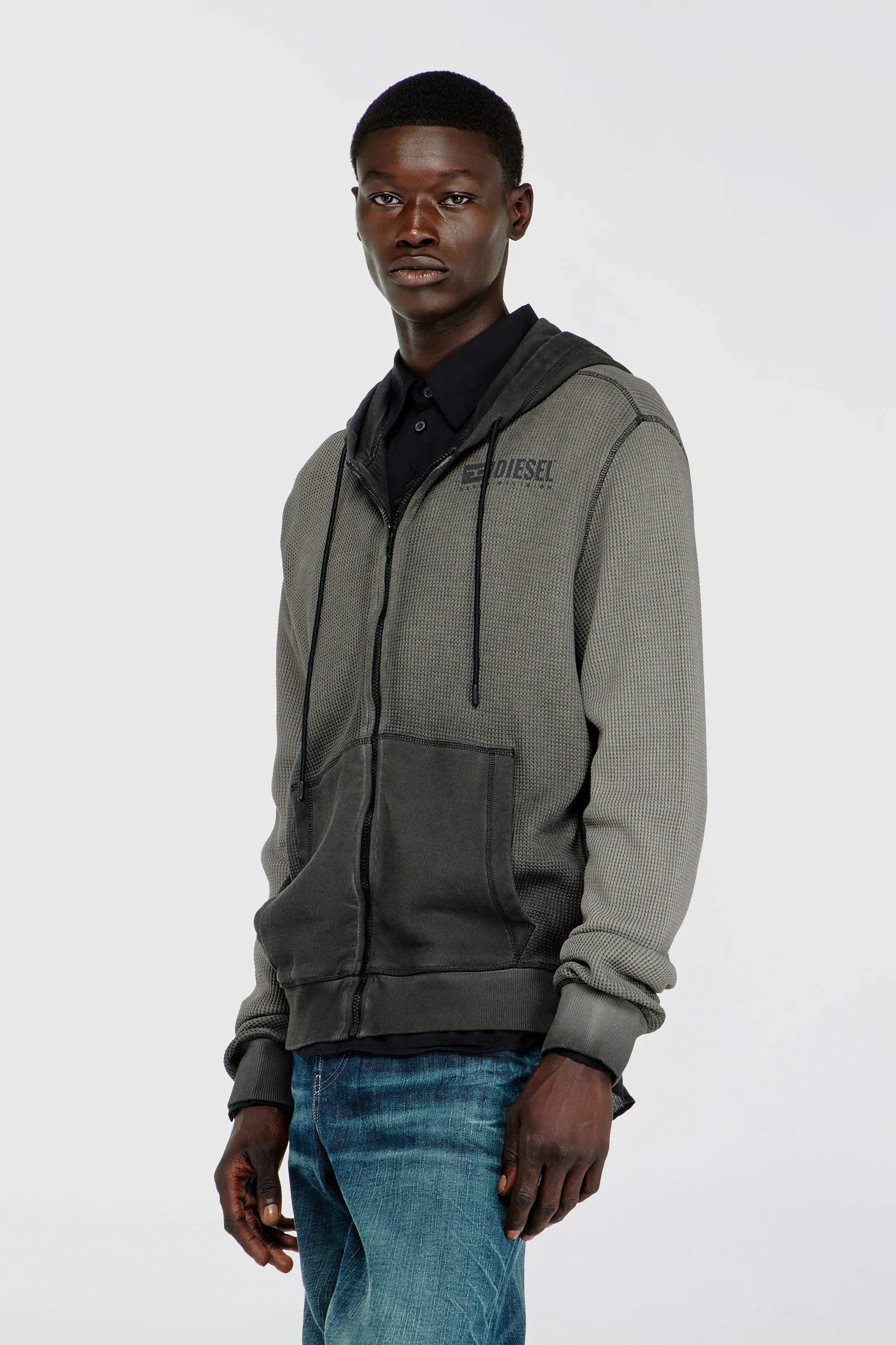 DIESEL - S-WAFY-HOOD-ZIP FELPA
