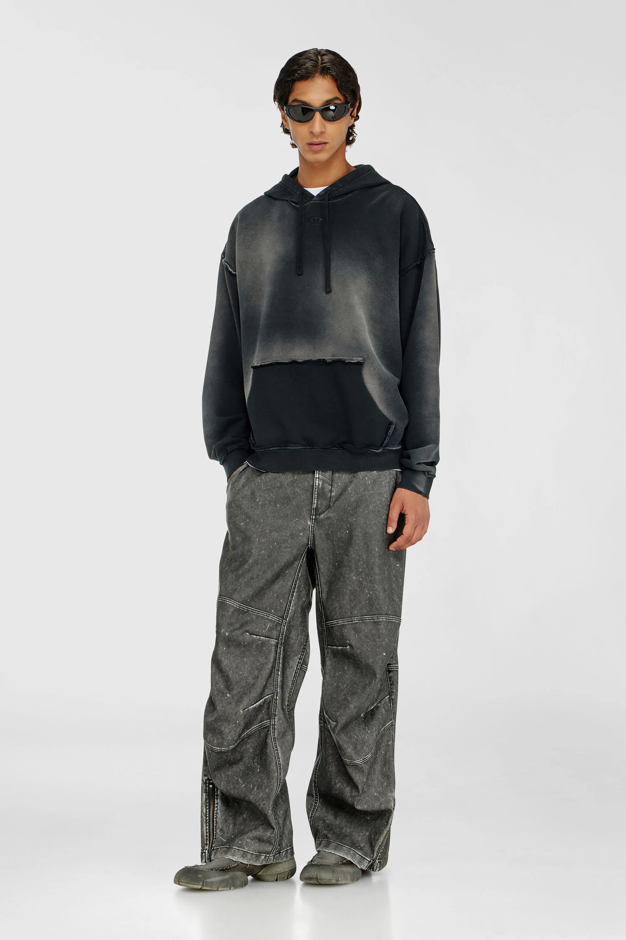 DIESEL - S-POCK-HOOD FELPA BLACK 
