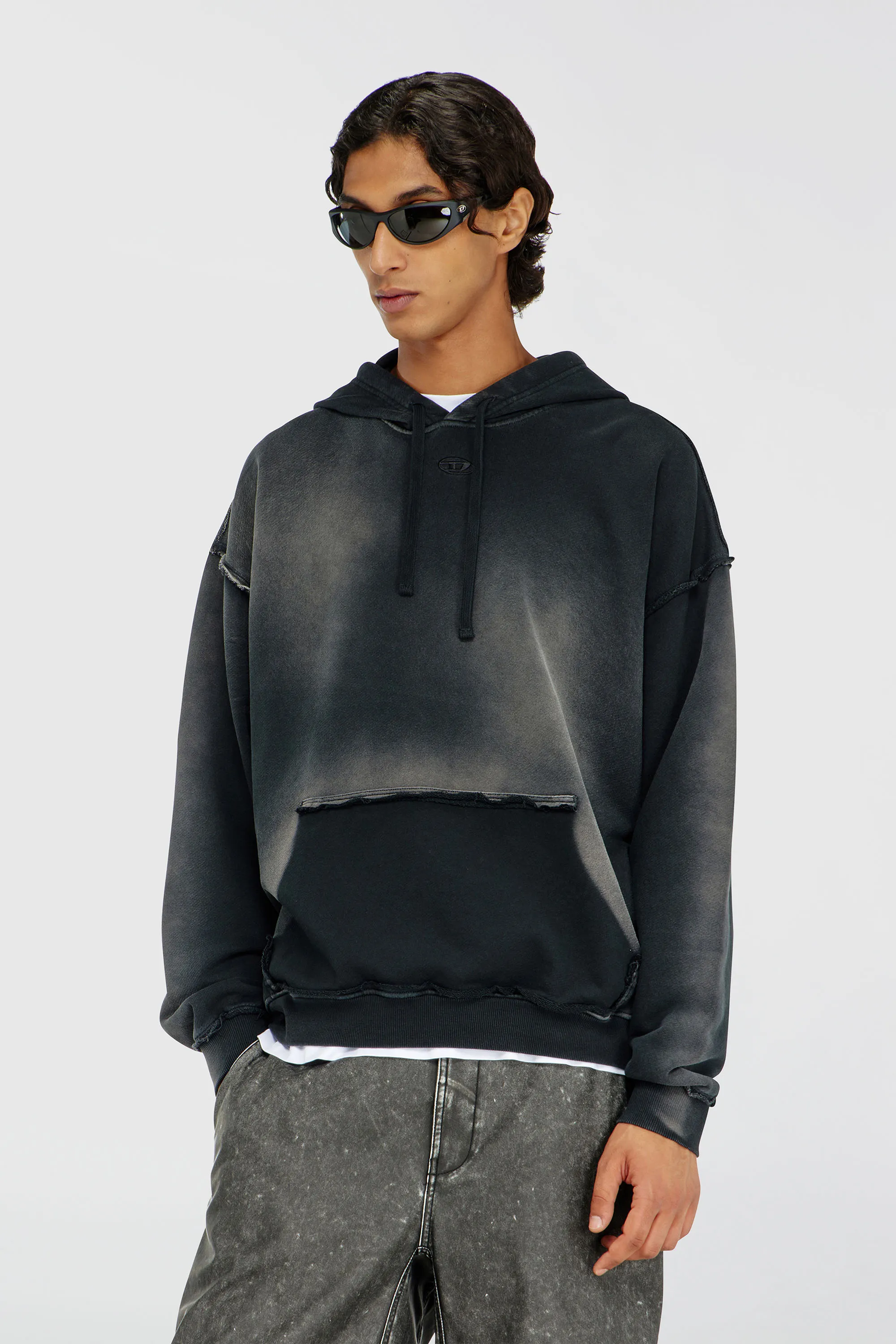 DIESEL - S-POCK-HOOD FELPA BLACK 