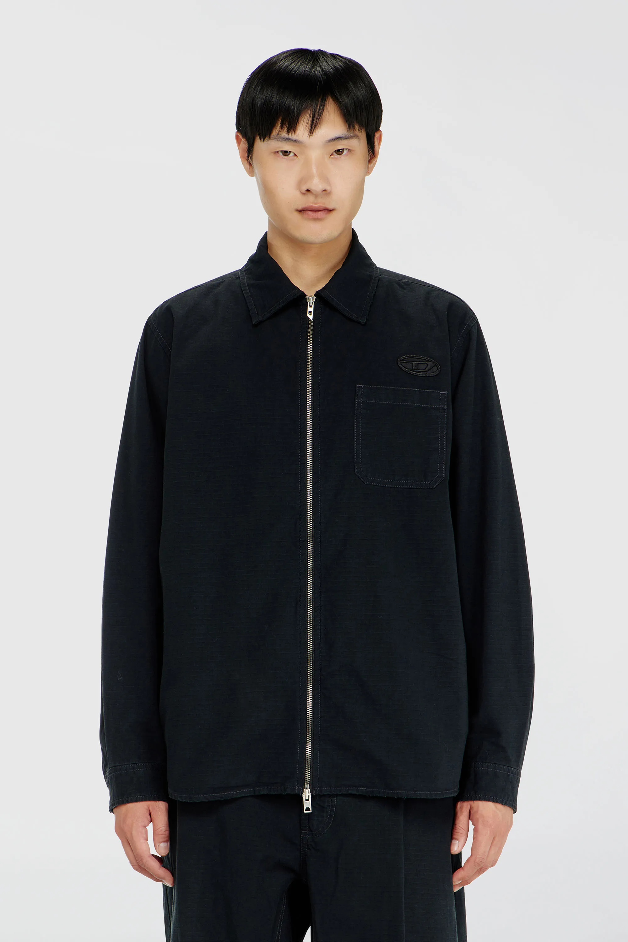 DIESEL - S-ALIAS-ZIP CAMICIA BLACK 