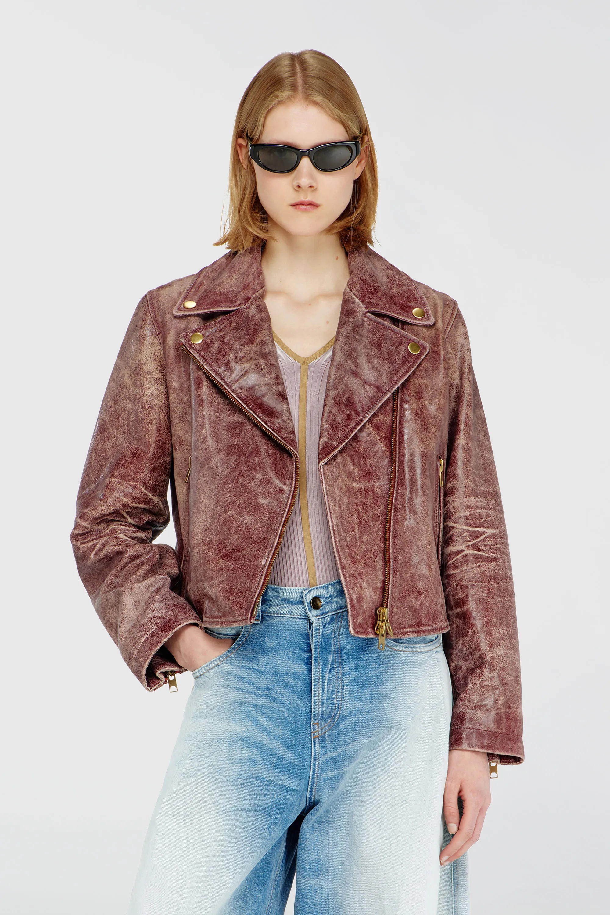 DIESEL - L-UNATIC-T1 GIACCA BURGUNDY 