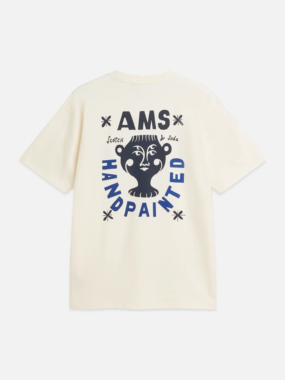 SCOTCH AND SODA - Front and back artwork relaxed-fit T-shirt white