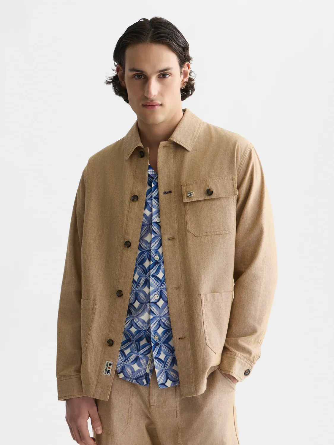 SCOTCH AND SODA - Cotton linen twill worker jacket 