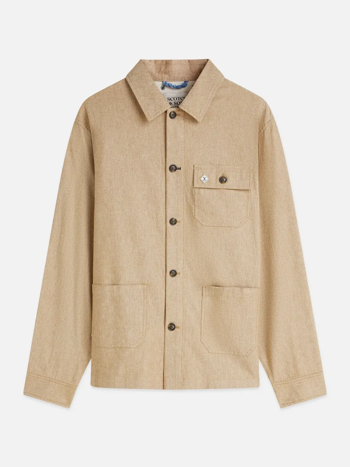 SCOTCH AND SODA - Cotton linen twill worker jacket 