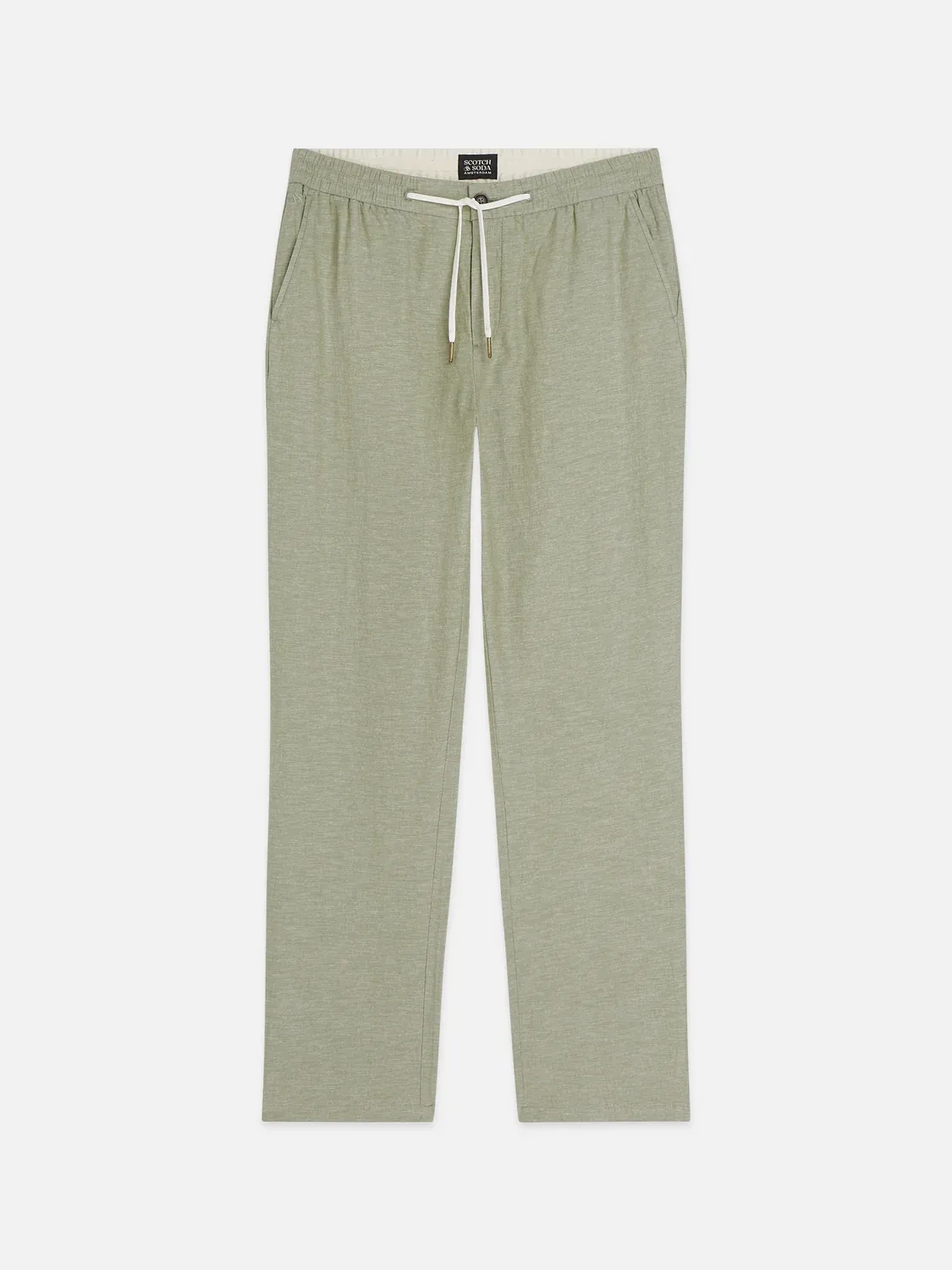 SCOTCH AND SODA - Seasonal core Warren cotton-linen twill jogger beige