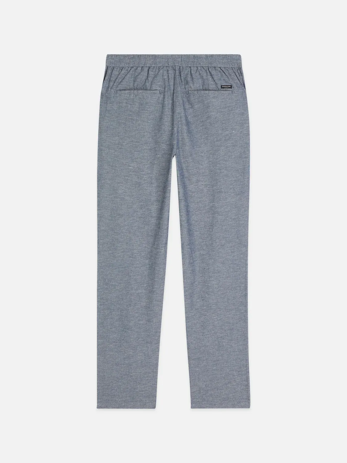 SCOTCH AND SODA - Seasonal core Warren cotton-linen twill jogger blue