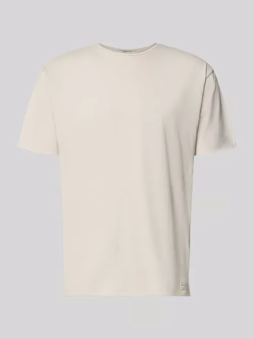 SCOTCH AND SODA - Seasonal core raw-edged garment-dyed relaxed-fit T-shirt white
