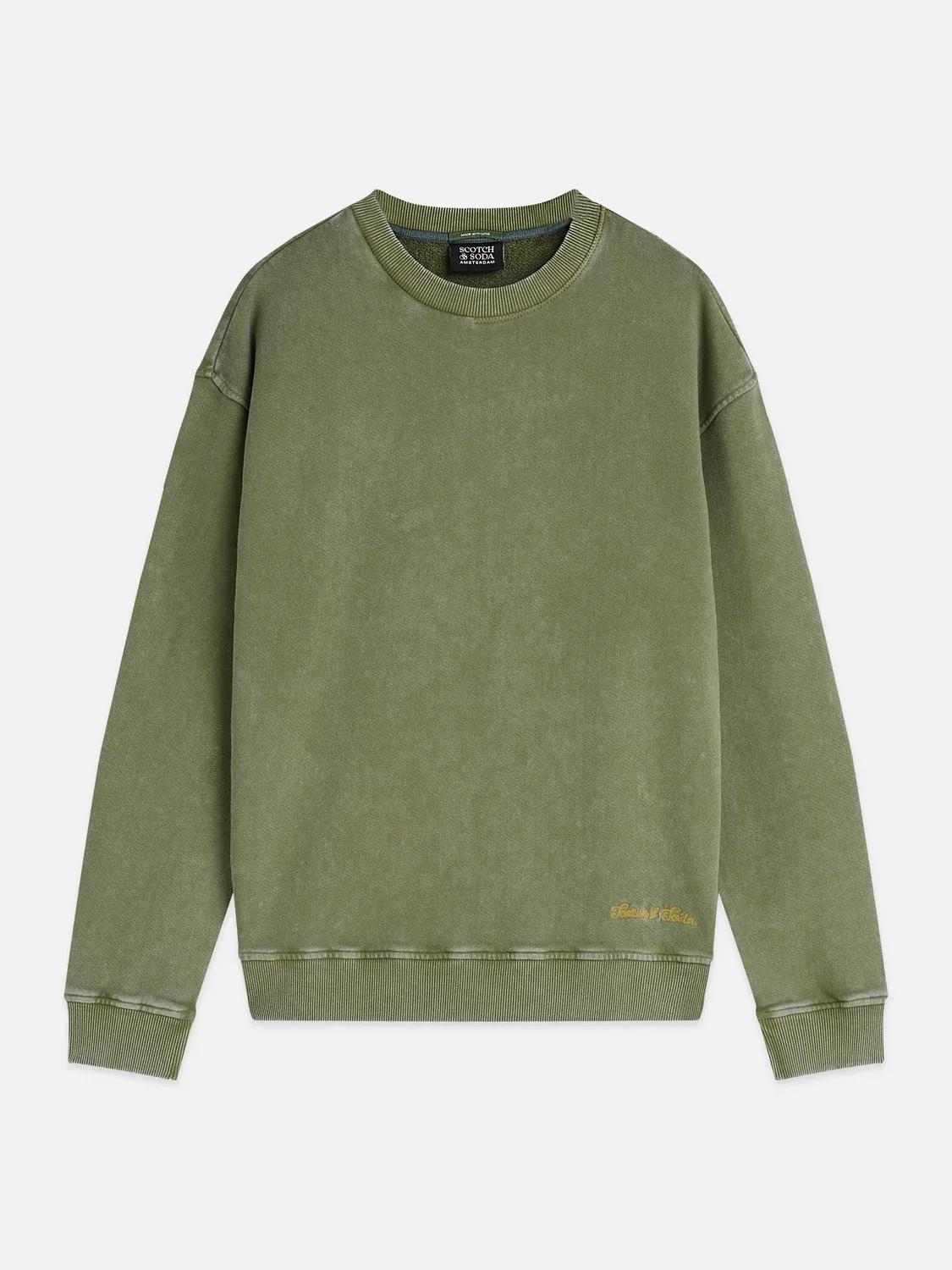 SCOTCH AND SODA - Washed relaxed-fit sweatshirt green