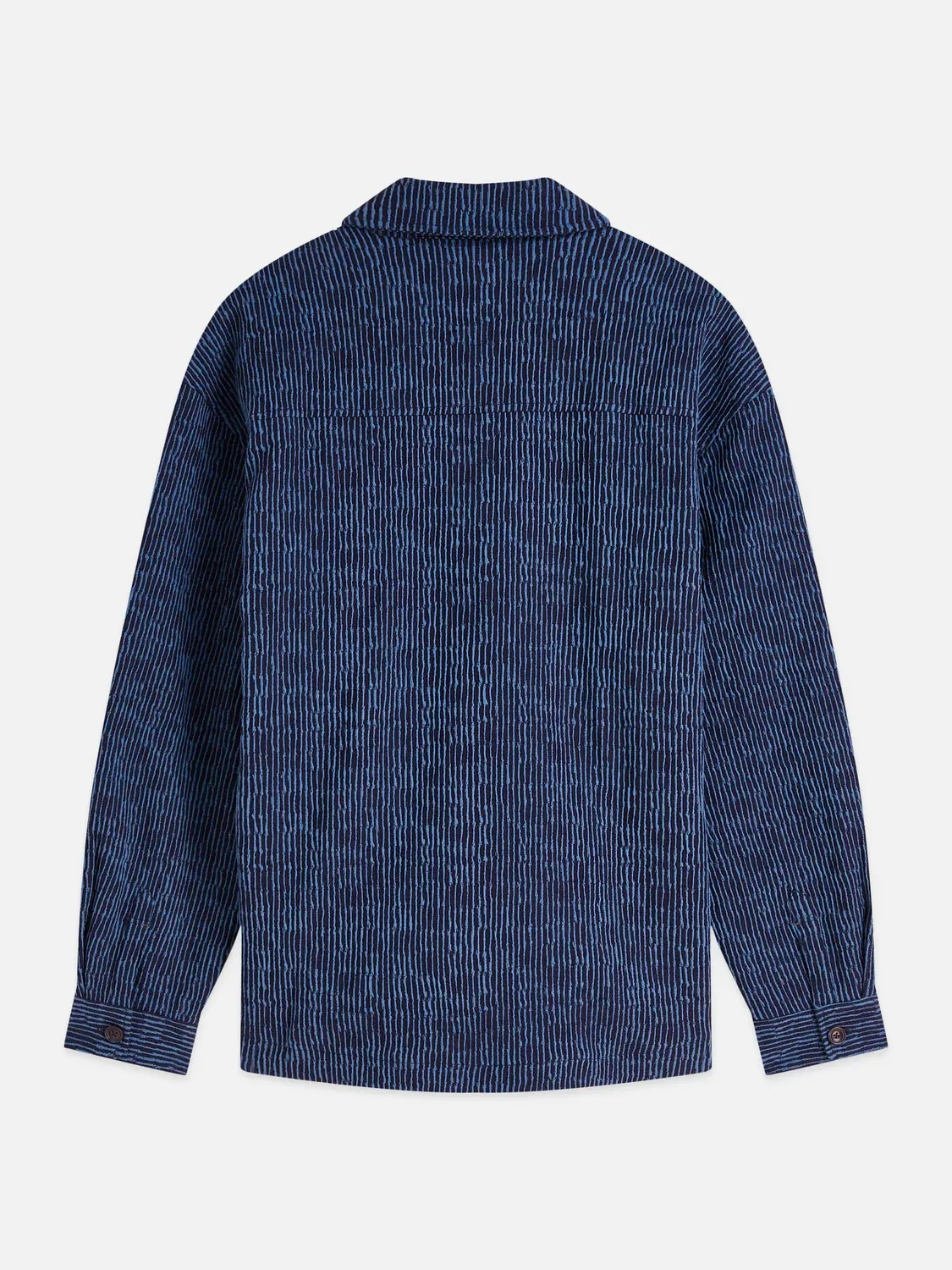 SCOTCH AND SODA - Jacquard stripe overshirt blue