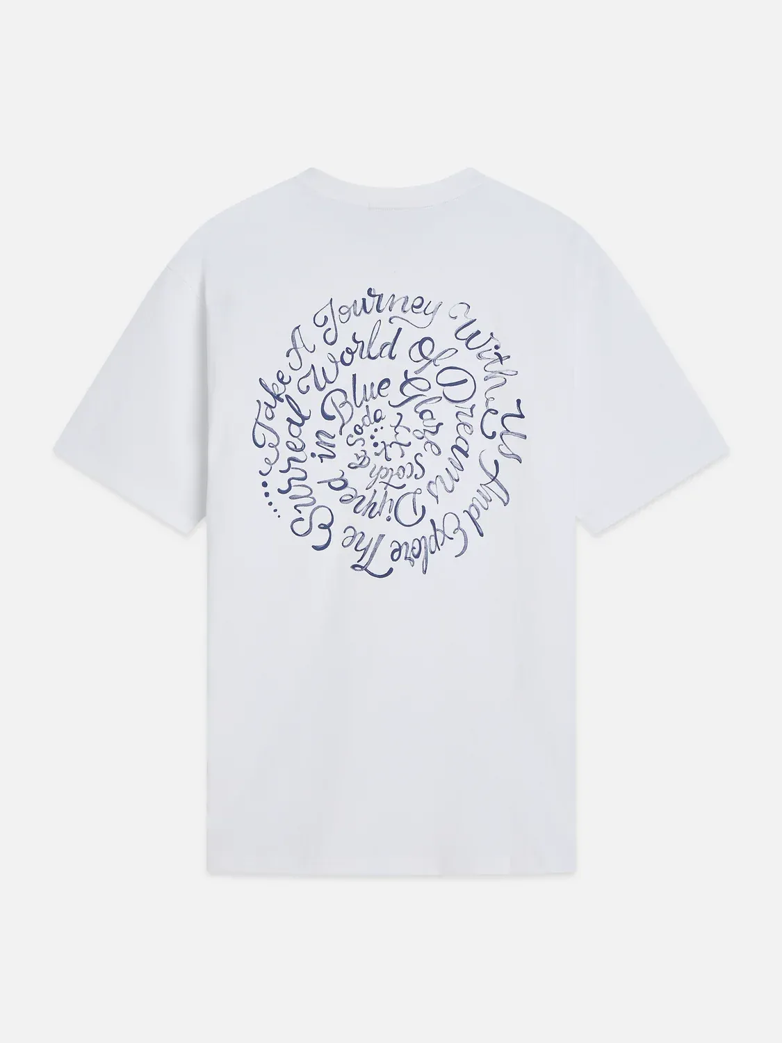 SCOTCH AND SODA - Delfts Blauw front and back artwork relaxed-fit T-shirt white 