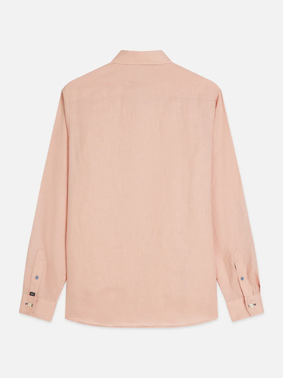 SCOTCH AND SODA - Solid linen regular-fit shirt pink