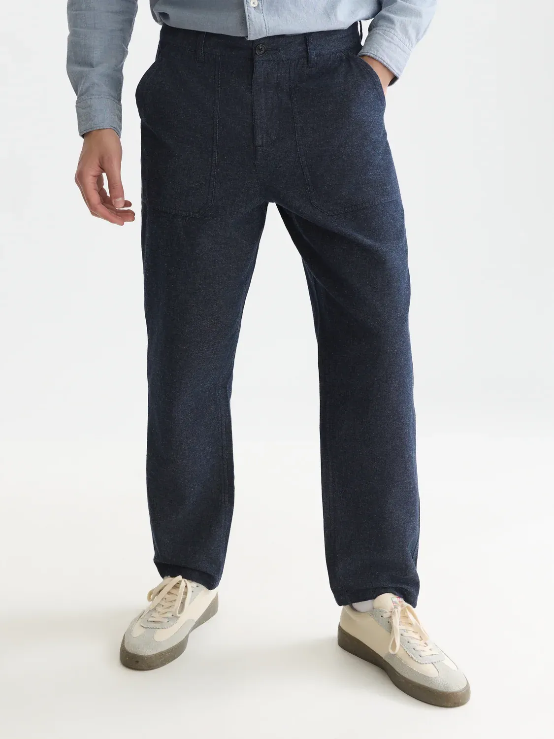 SCOTCH AND SODA - Harper cotton-linen tapered fit chino