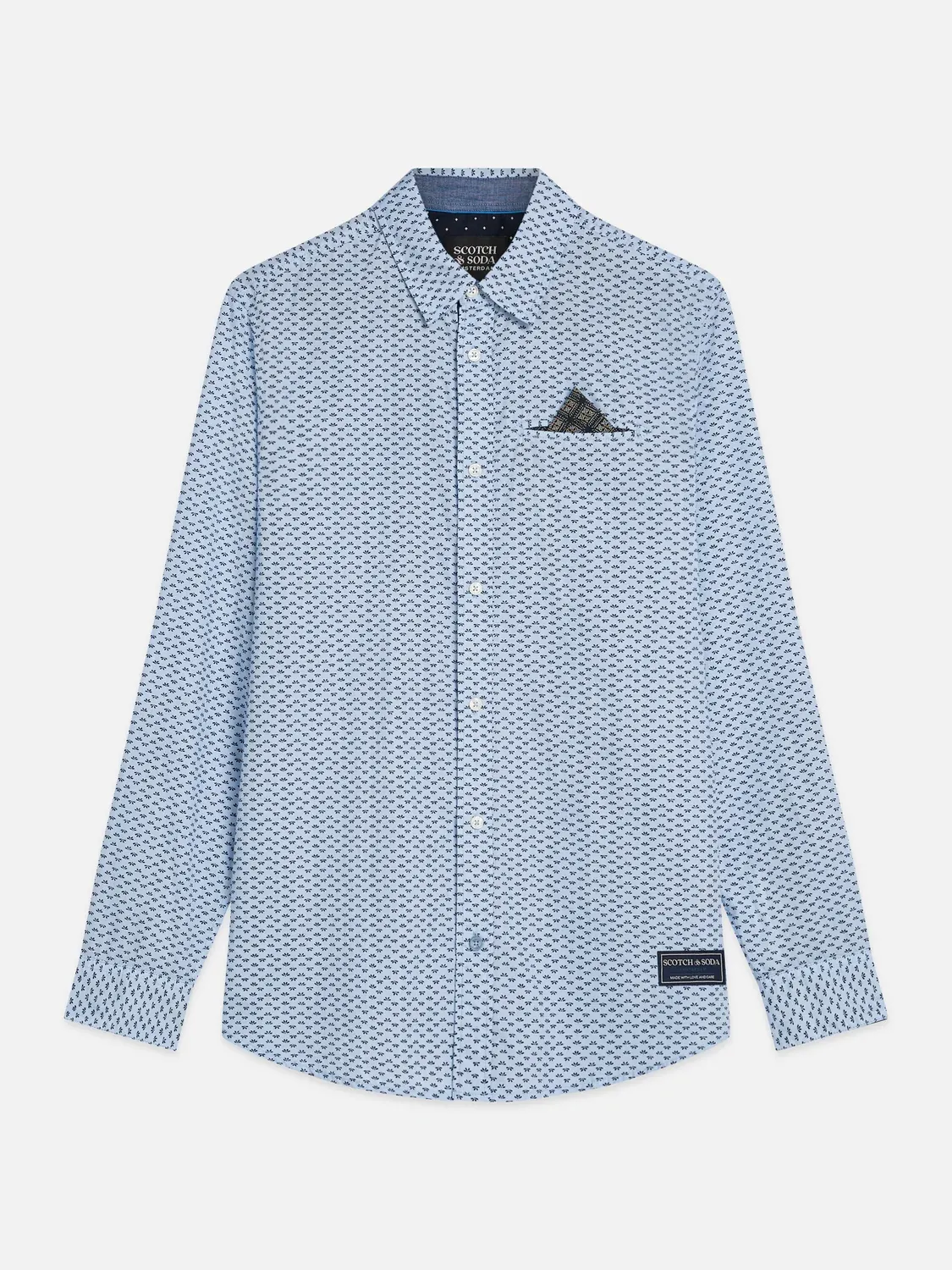 SCOTCH AND SODA - Printed cotton poplin regular-fit shirt 