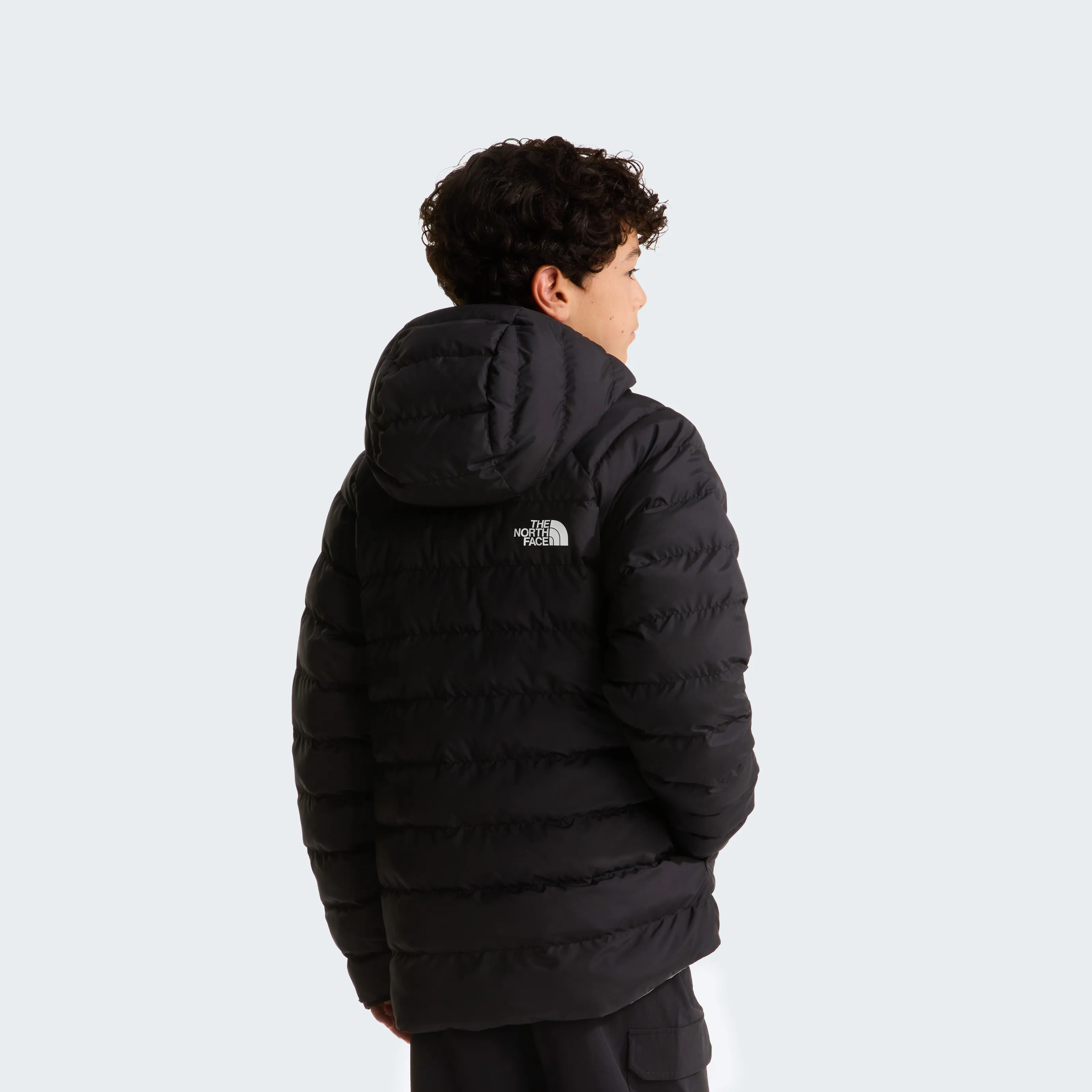THE NORTH FACE B REVERSIBLE PERRITO HOODED JACKET TNF BLACK/SMOKED PEARL